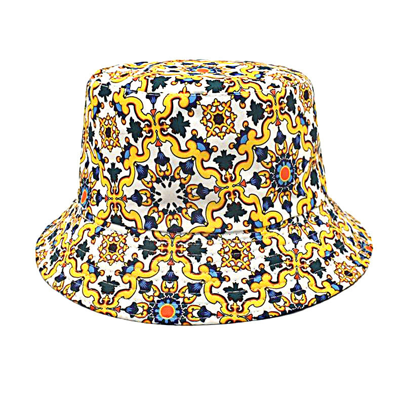 Sombrero de cubo de girasol bohemio de poliéster al por mayor